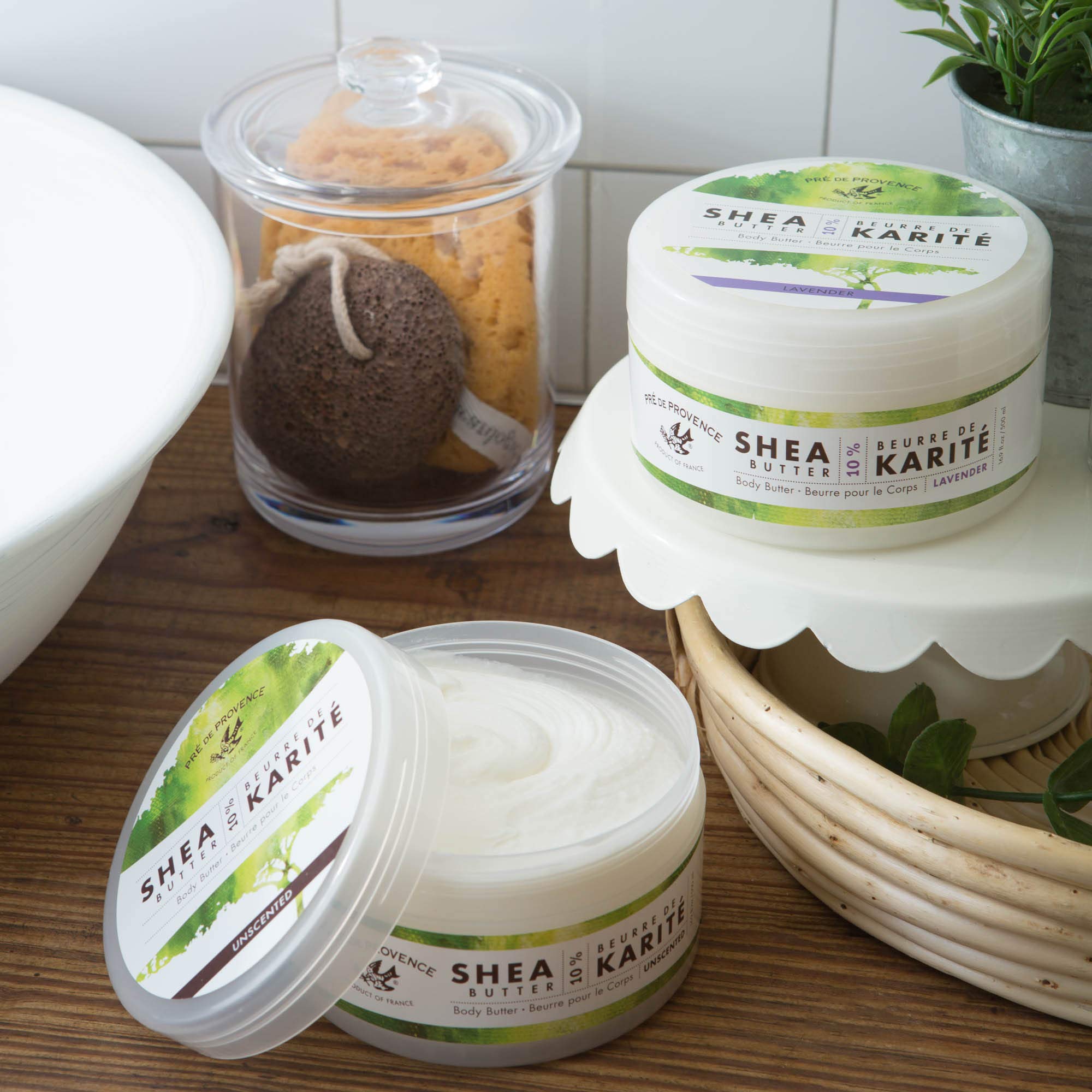 Pre de Provence Body Butter Enriched with 10% Shea Butter for Soothing & Moisturizing Dry Skin - Unscented
